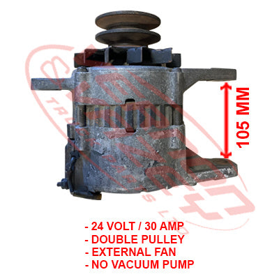 ALTERNATOR - 24V - 30 AMP - MITSUBISHI 6D14-3A - MS-ALT-6D14-04S