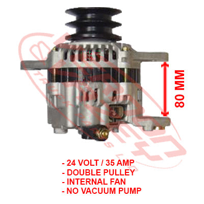 ALTERNATOR - 24V - 35 AMP - MITSUBISHI 6D16 - MS-ALT-6D16-04S
