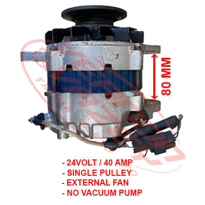 ALTERNATOR - 24V - 40 AMP - MITSUBISHI 6D22 - MS-ALT-6D22-02S
