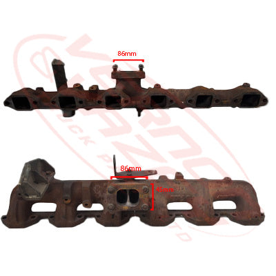 MS-MAN-6M60-1S - MITSUBISHI ENGINE PARTS - EXHAUST MANIFOLD 6M60 - ONE PIECE - NON EGR TYPE TO SUIT MITSUBISHI FIGHTER
