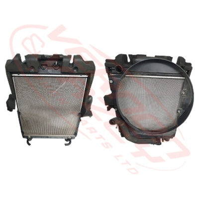 MS-RDR-4P10-01S - MITSUBISHI ENGINE PARTS - RADIATOR - 500MM x 550MM - AUTO - NARROW CAB TO SUIT MITSUBISHI CANTER - 4P10