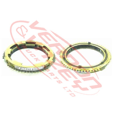SYNCHRO RING SET - 51T - 1ST & 2ND - MITSUBISHI - MO38S5 GEARBOX / 4P10 M/T - MS-SR-M038-02