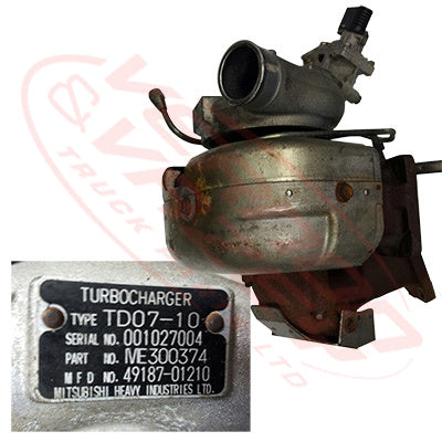 MS-TC-6M60-01S - MITSUBISHI ENGINE PARTS - TURBOCHARGER TO SUIT MITSUBISHI 6M60