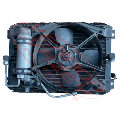 AIRCON CONDENSER - WITH COMPLETE FAN - MAZDA TF - MAZDA WG 1996 STK 367 - MZ-ACCON-TF-01S