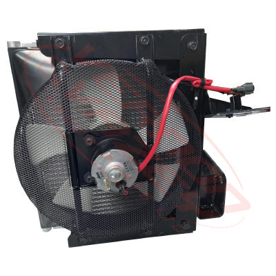NS-ACCON-JO5D-TA-01S - NISSAN ENGINE PARTS -  AIRCON CONDENSER - WITH COMPLETE FAN  TO SUIT NISSAN UD JO5D-TA