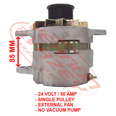 ALTERNATOR - 24V - 50 AMP - NISSAN RF8/PF6/NF6T/RE8/RE10/RH8/RF10/FG8 - NS-ALT-RF8-01S