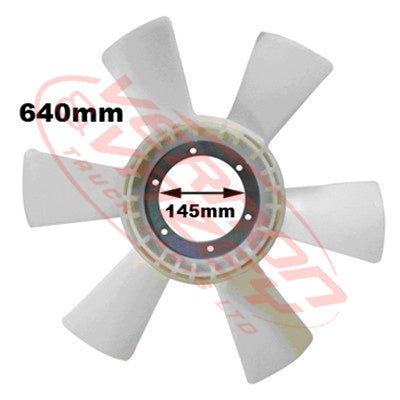 FAN BLADE - 6 BLADE - 640mm - NISSAN RE8/RF8 - NS-FAN-RE8