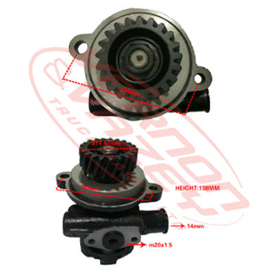 POWER STEERING PUMP - HELICAL CUT GEAR - 21 TEETH - NISSAN FE6 - NS-PSP-FE6-03S