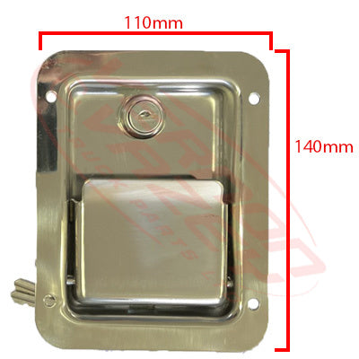 TOOLBOX LOCK - W/KEY - FLAP HANDLE - UNIVERSAL - ALL MAKES/MODELS - TBL-0002