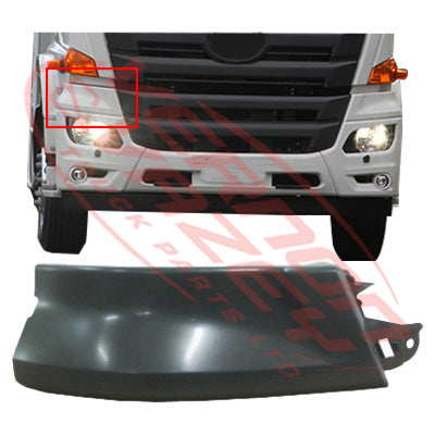 3192090-34G - FRONT BUMPER END GARNISH - UPPER (ABOVE HEADLAMP) - R/H - HINO RANGER 500 2015-GH GENUINE RECYCLED