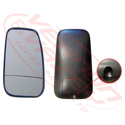 8187216-00S - MIRROR HEAD - L=R - ASPHERICAL GLASS - 30MM BALL - TOYOTA DYNA / HINO DUTRO 2011- GENUINE RECYCLED