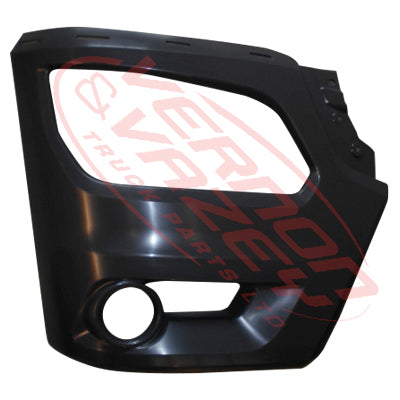 3192090-76 - FRONT BUMPER END - R/H - HIGH - W/HOLE FOR UPPER TRIM - HINO RANGER 500 2015-